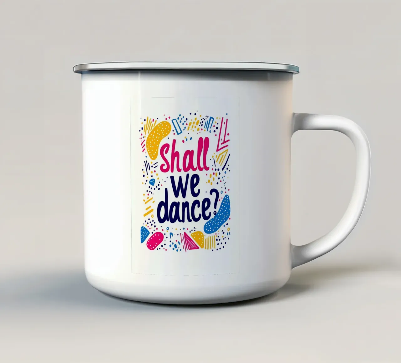 Shall we Dance ? - 2 tazza in smalto da Art Typo Essentiel