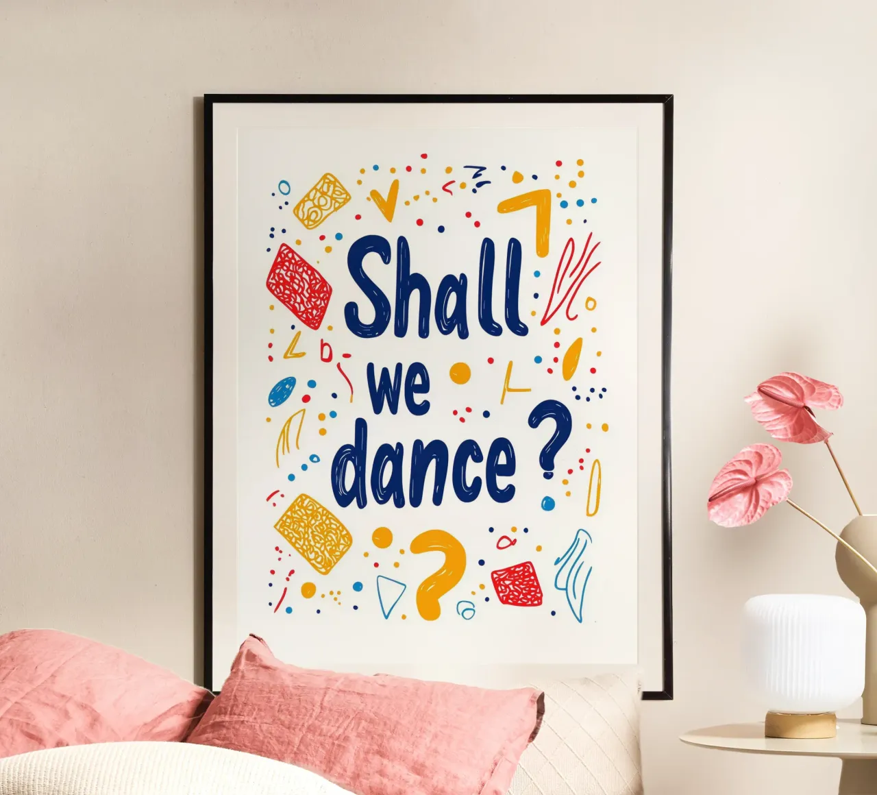 Shall we dance ? - 3 poster con telaio in legno da Art Typo Essentiel
