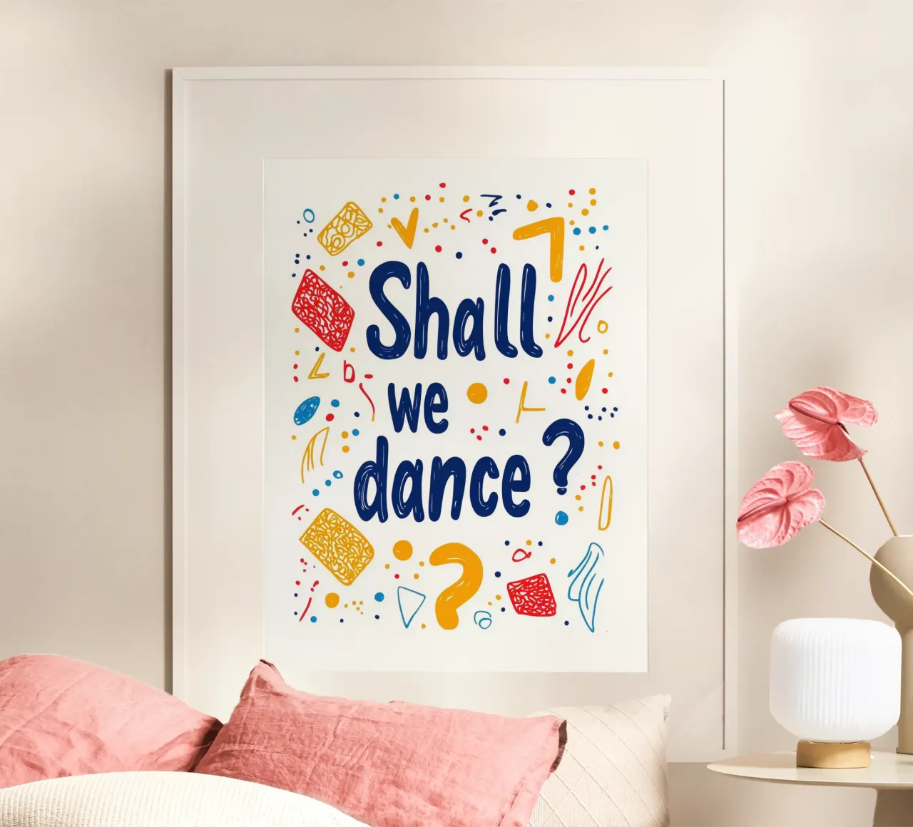 Shall we dance ? - 3 poster con telaio in legno da Art Typo Essentiel