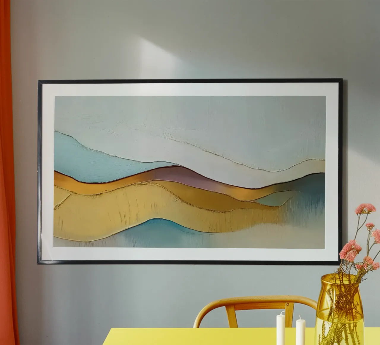Paesaggio astratto poster con telaio in plastica da Imagine