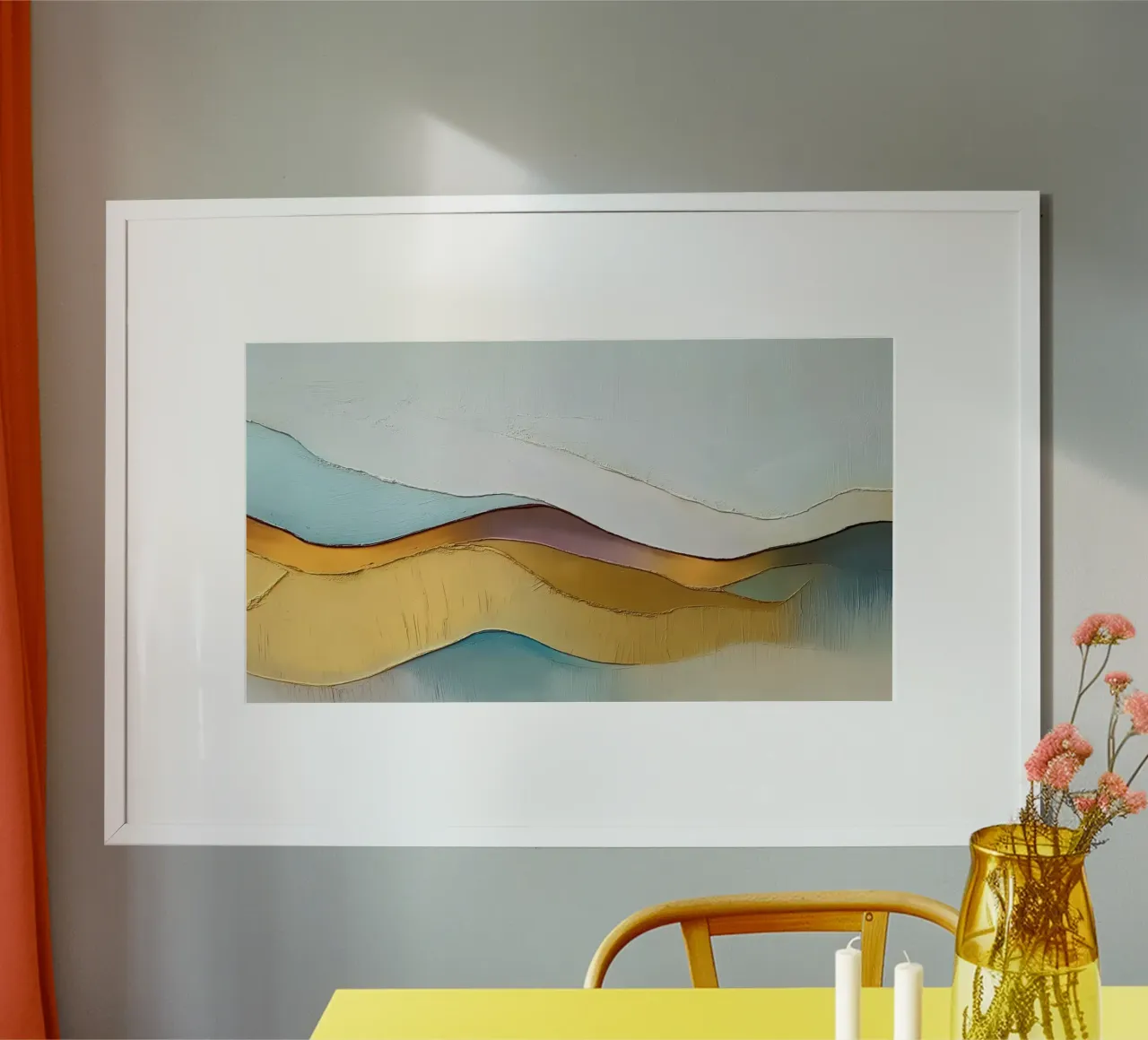 Paesaggio astratto poster con telaio in plastica da Imagine