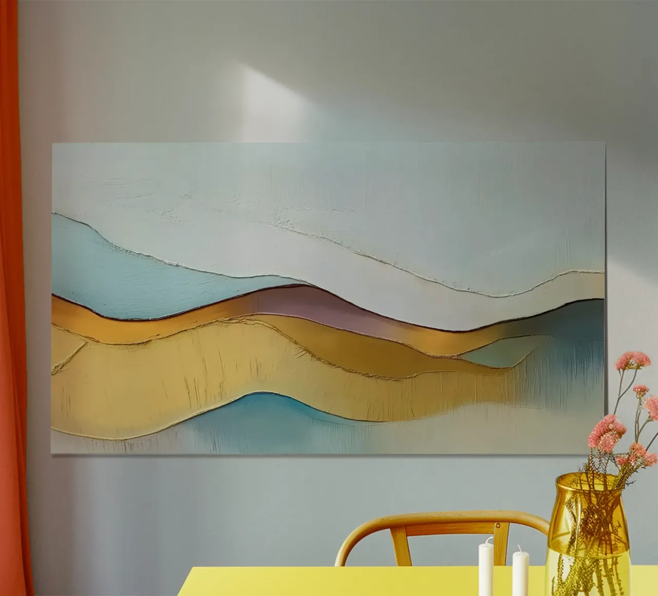Paesaggio astratto poster con telaio in plastica da Imagine