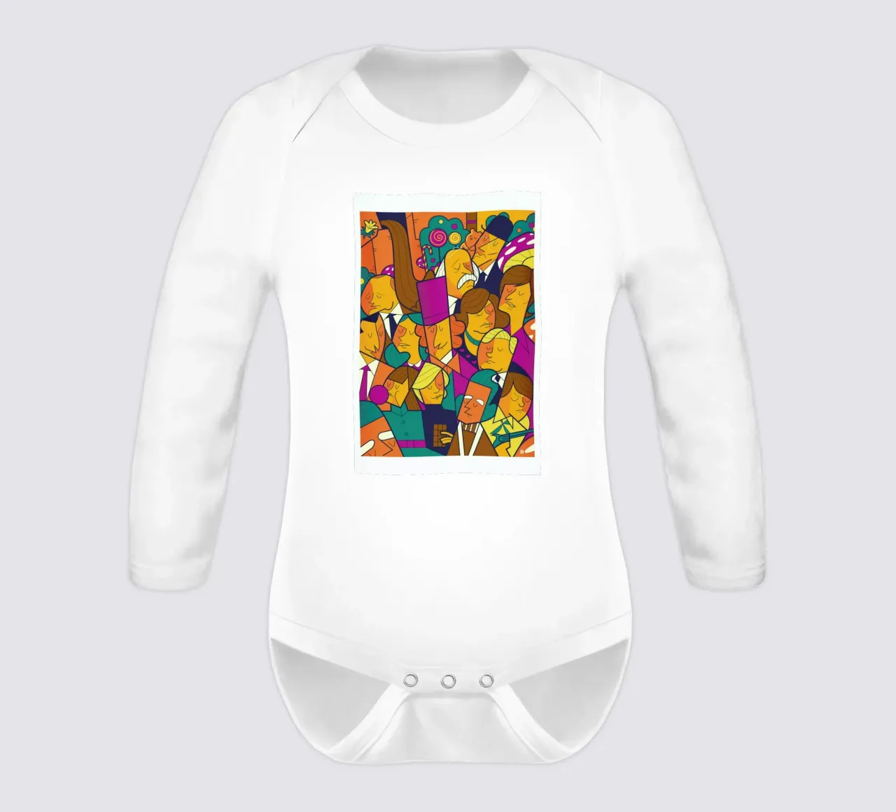 Willy Wonka long-sleeve baby romper by Ale Giorgini