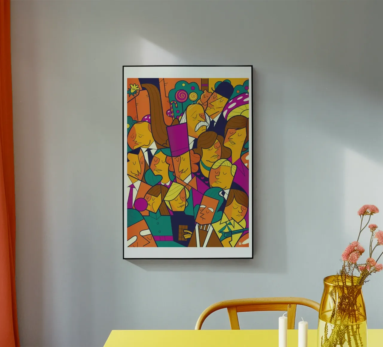 Willy Wonka plexiglass da Ale Giorgini