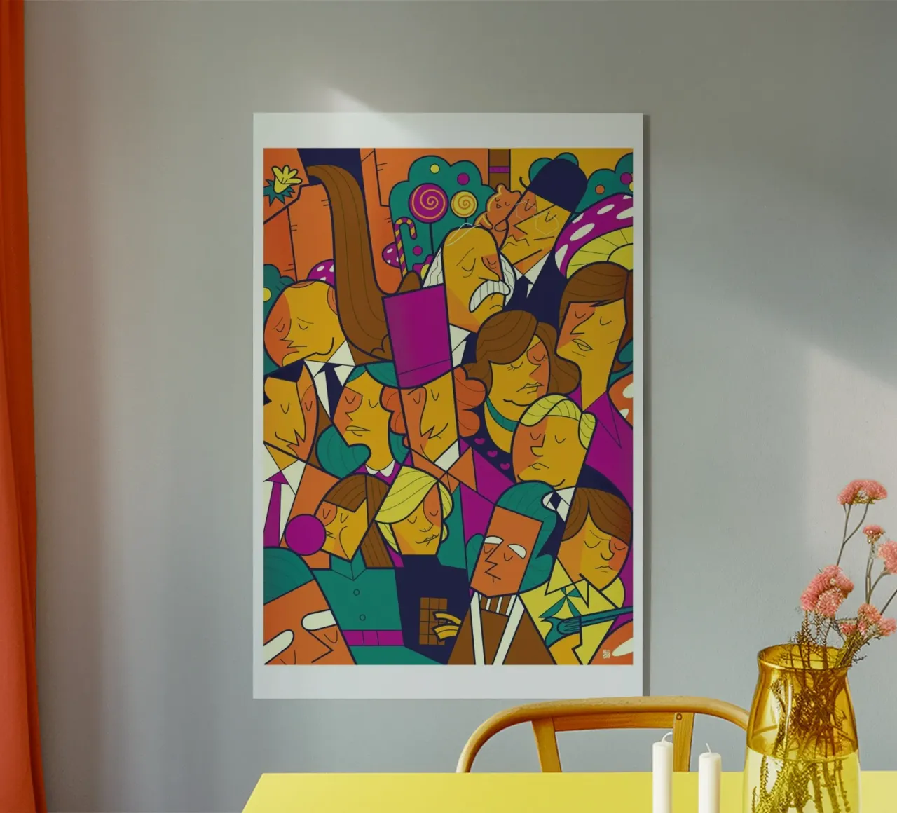 Willy Wonka plexiglass da Ale Giorgini