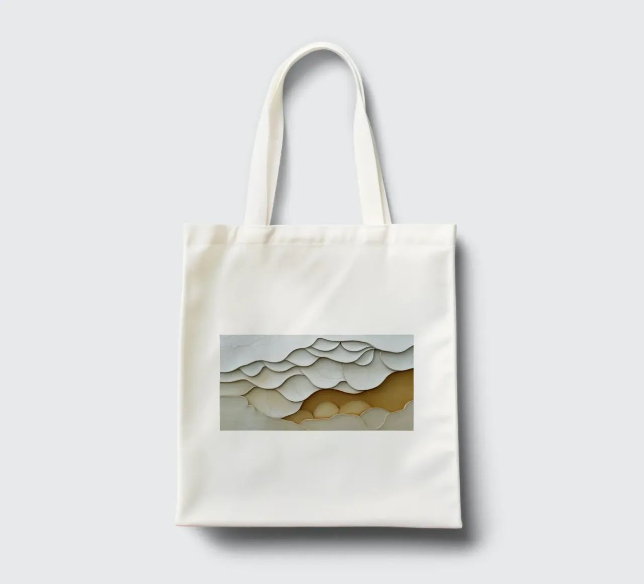 Forme organiche astratte borsa in juta da Imagine