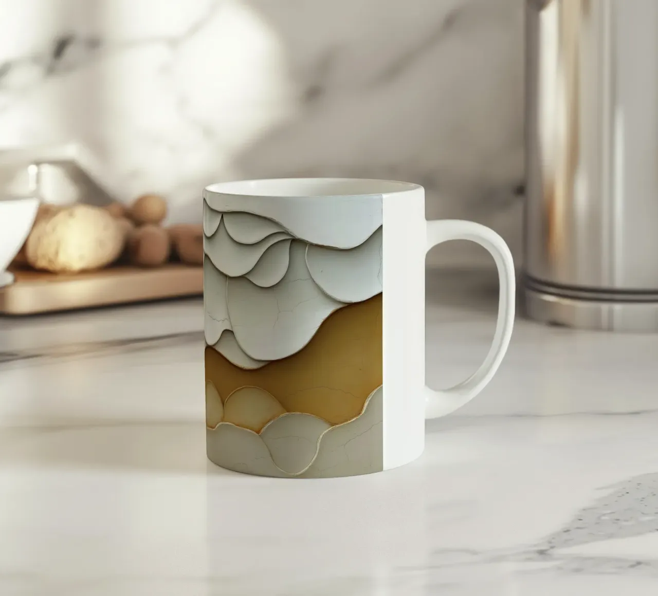 Forme organiche astratte tazza in ceramica da Imagine