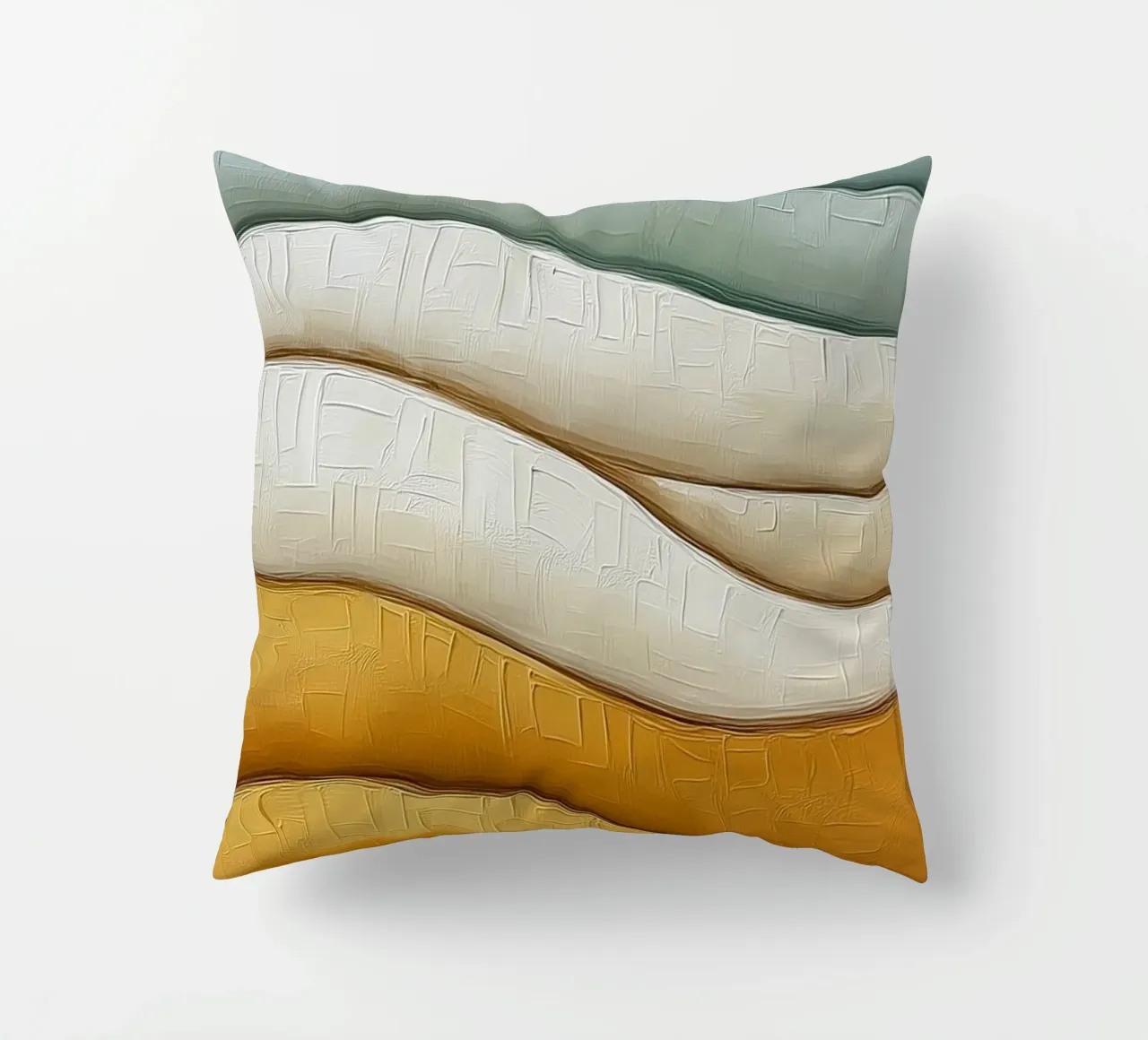 Abstract waves decorative cushion by Imagine