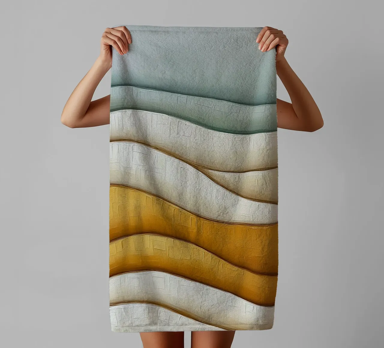 Abstract waves towel by Imagine