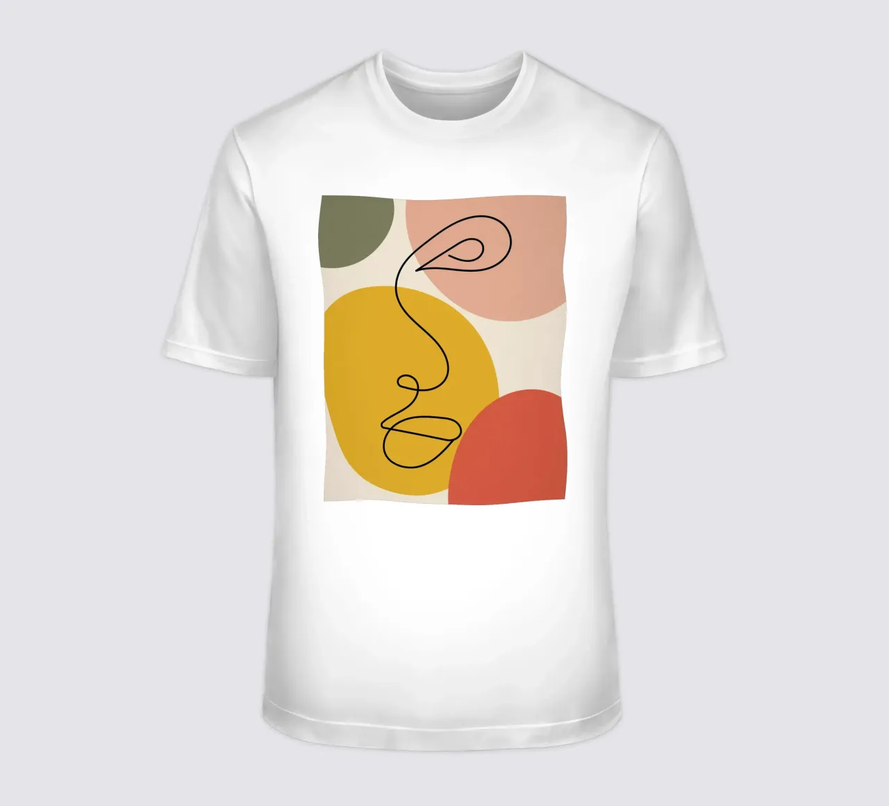 Continuous black line and colors t-shirt da LisaArtes