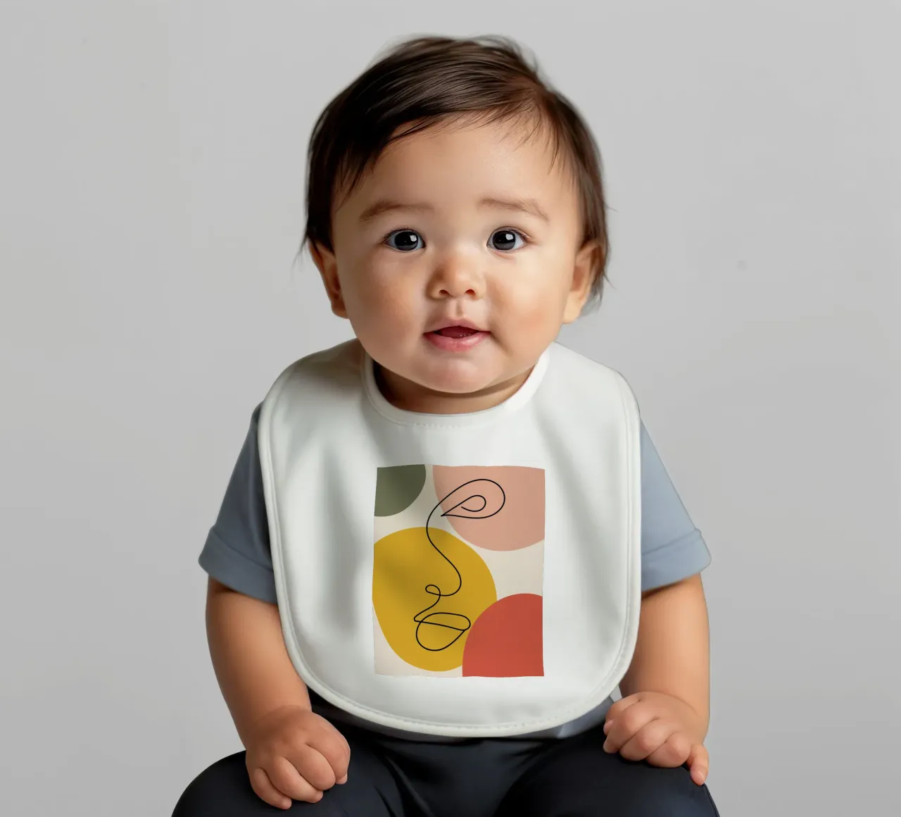 Continuous black line and colors bavaglino da LisaArtes