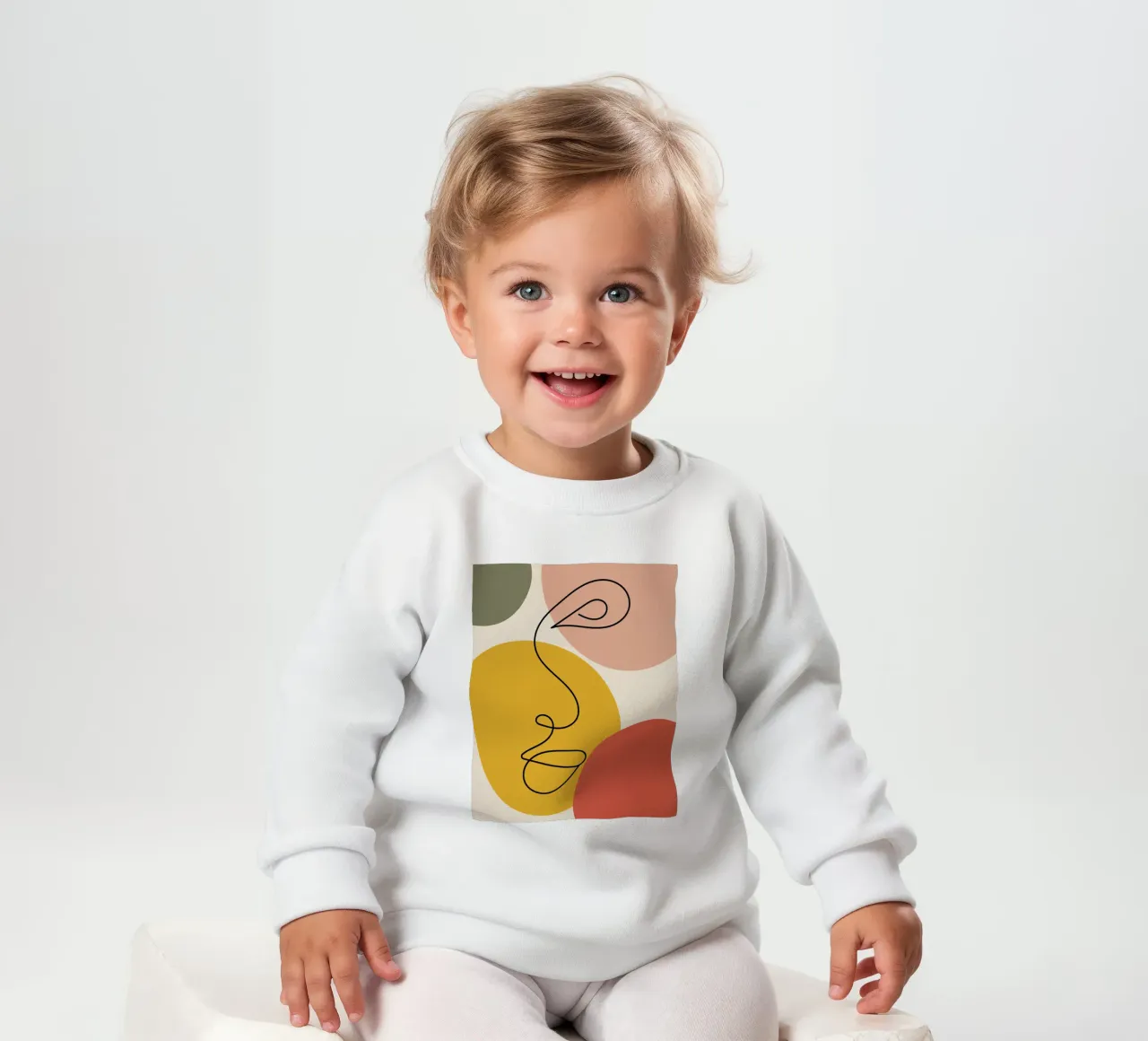 Continuous black line and colors felpa neonato da LisaArtes