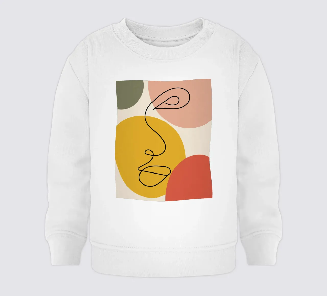Continuous black line and colors felpa neonato da LisaArtes