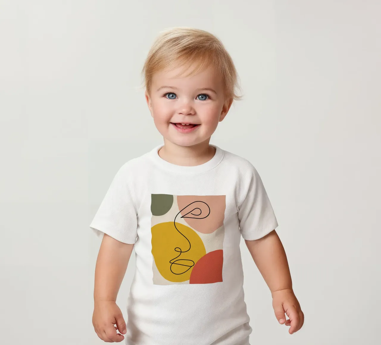 Continuous black line and colors maglietta neonato da LisaArtes