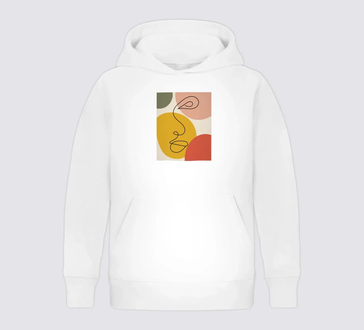 Continuous black line and colors felpa bambino con cappuccio da LisaArtes