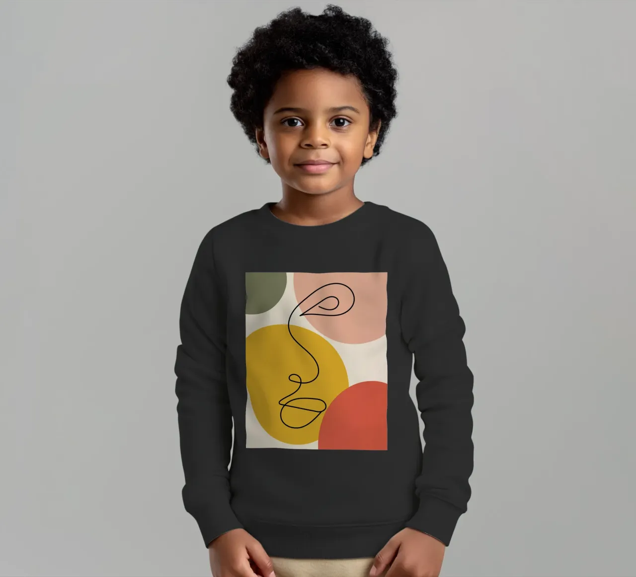 Continuous black line and colors felpa bambino da LisaArtes