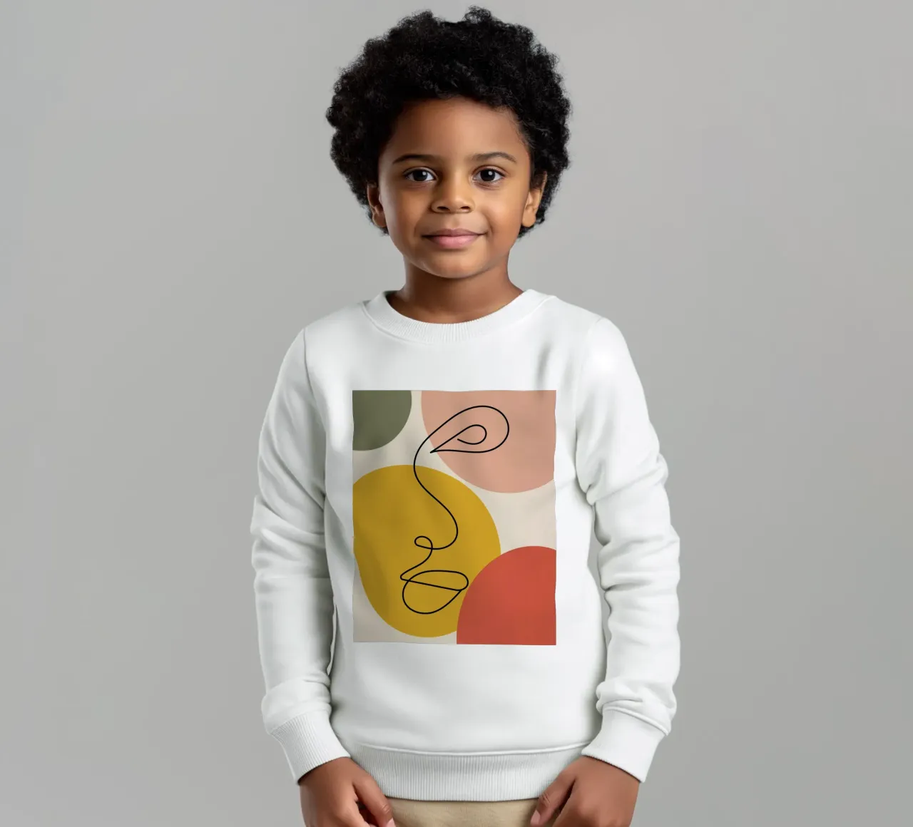 Continuous black line and colors felpa bambino da LisaArtes