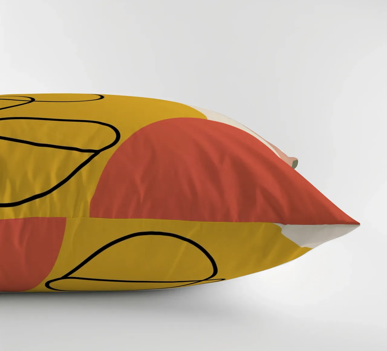 Continuous black line and colors cuscino da LisaArtes