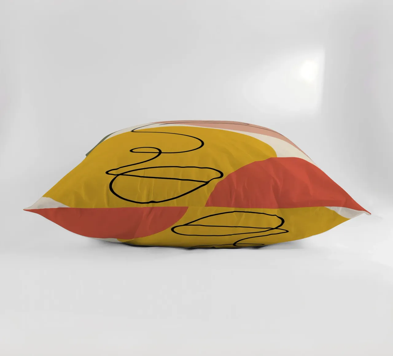 Continuous black line and colors cuscino da LisaArtes