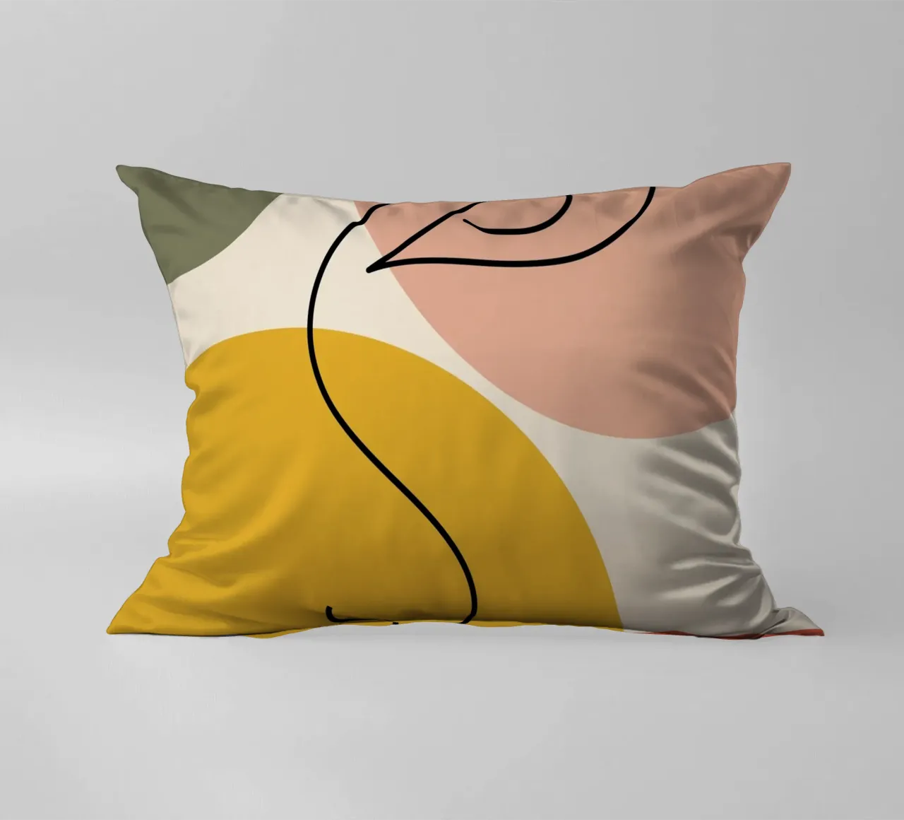 Continuous black line and colors cuscino da LisaArtes