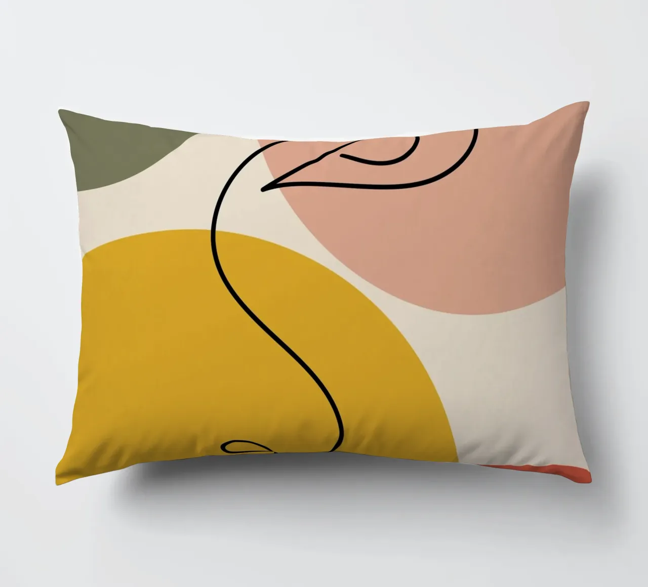 Continuous black line and colors cuscino da LisaArtes