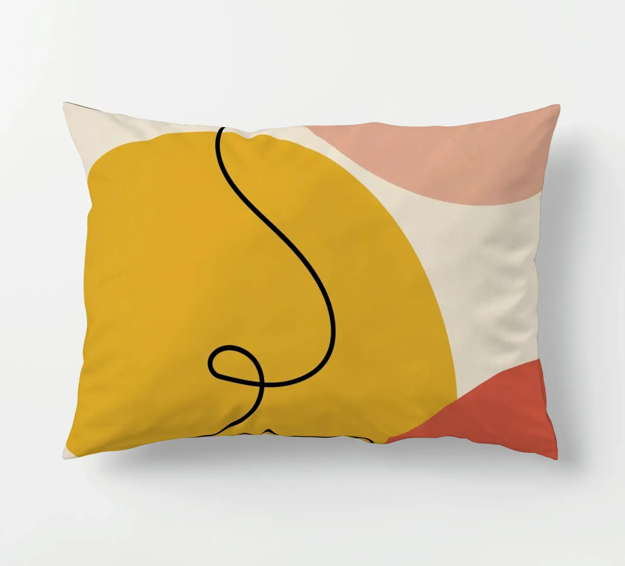 Continuous black line and colors cuscino da LisaArtes