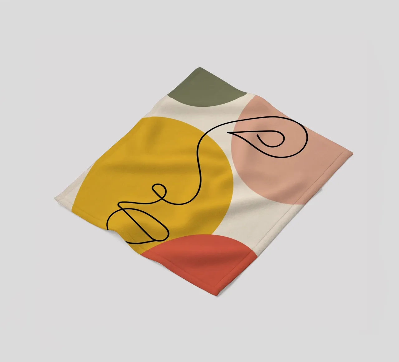 Continuous black line and colors coperta in pile da LisaArtes