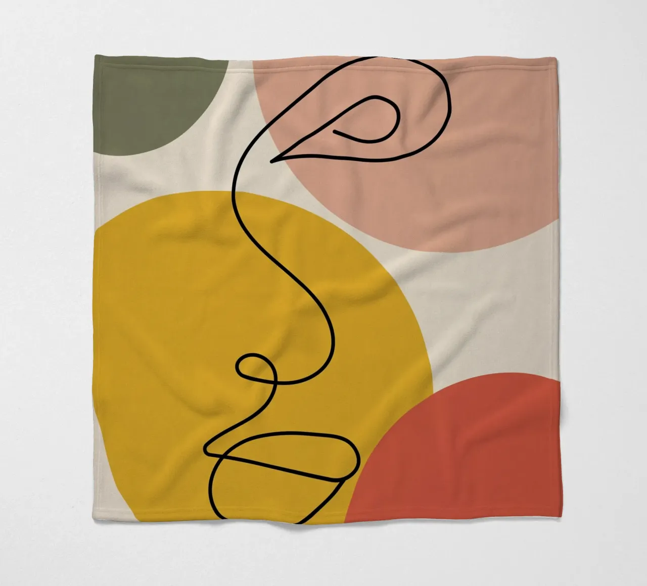 Continuous black line and colors coperta in pile da LisaArtes