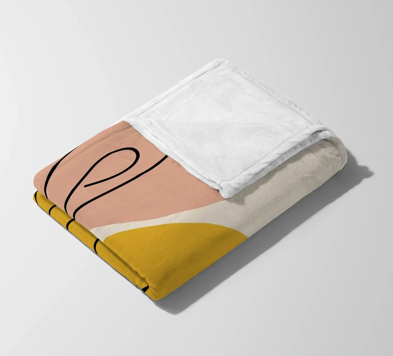 Continuous black line and colors coperta in pile da LisaArtes