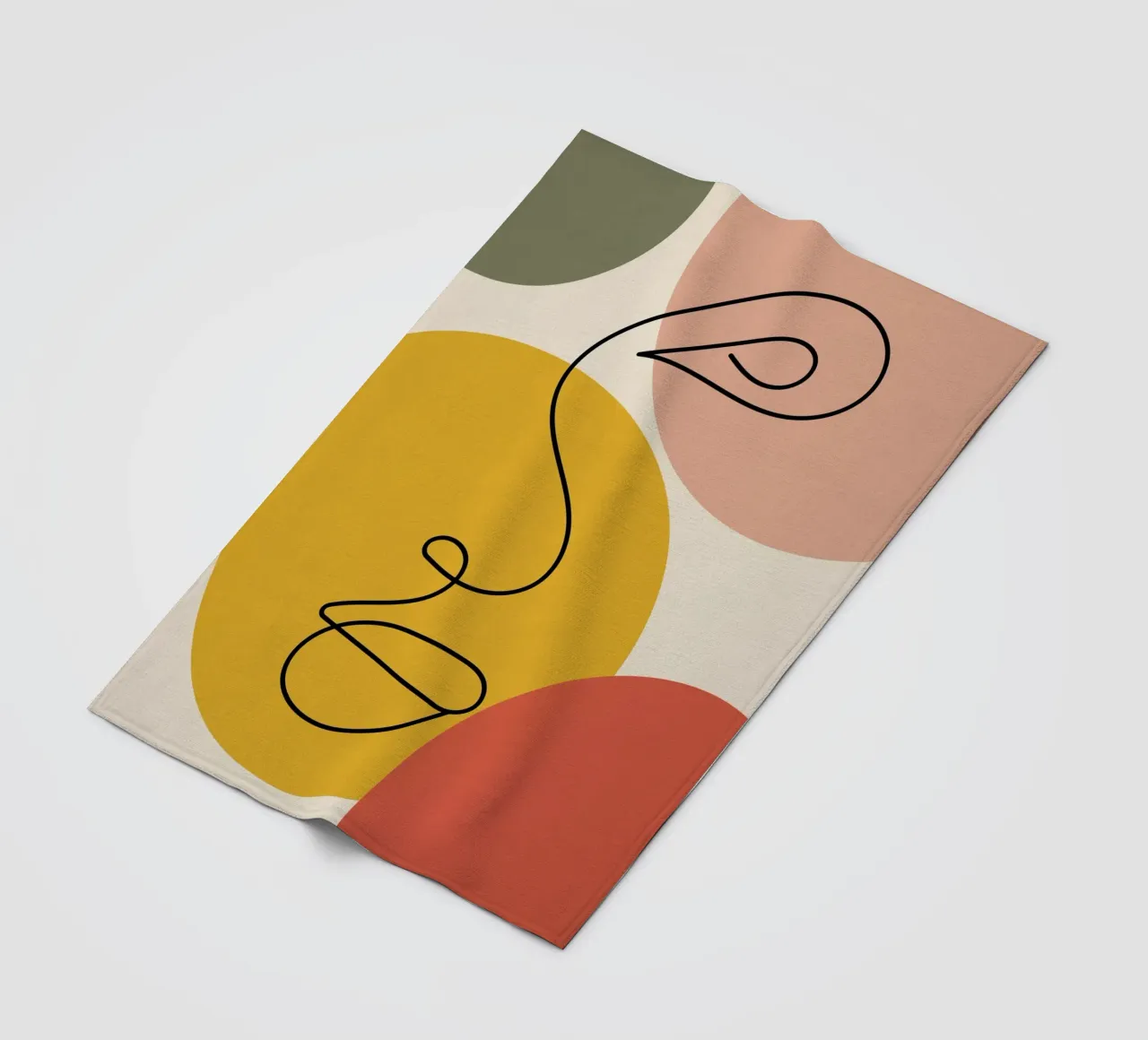 Continuous black line and colors coperta in pile da LisaArtes