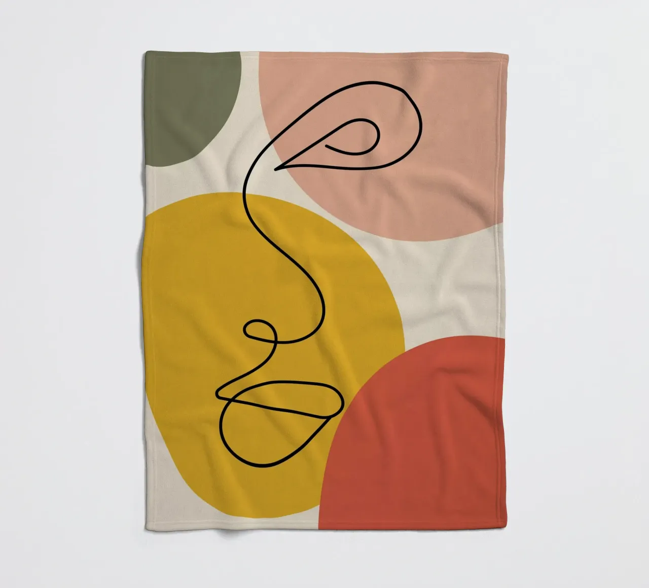 Continuous black line and colors coperta in pile da LisaArtes