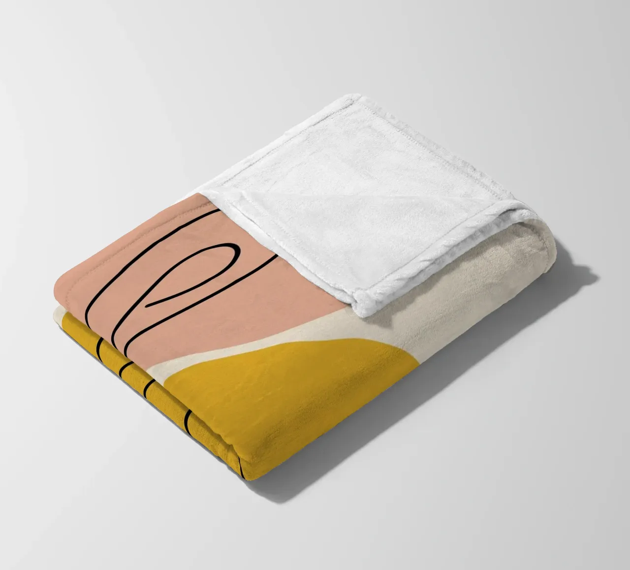 Continuous black line and colors coperta in pile da LisaArtes