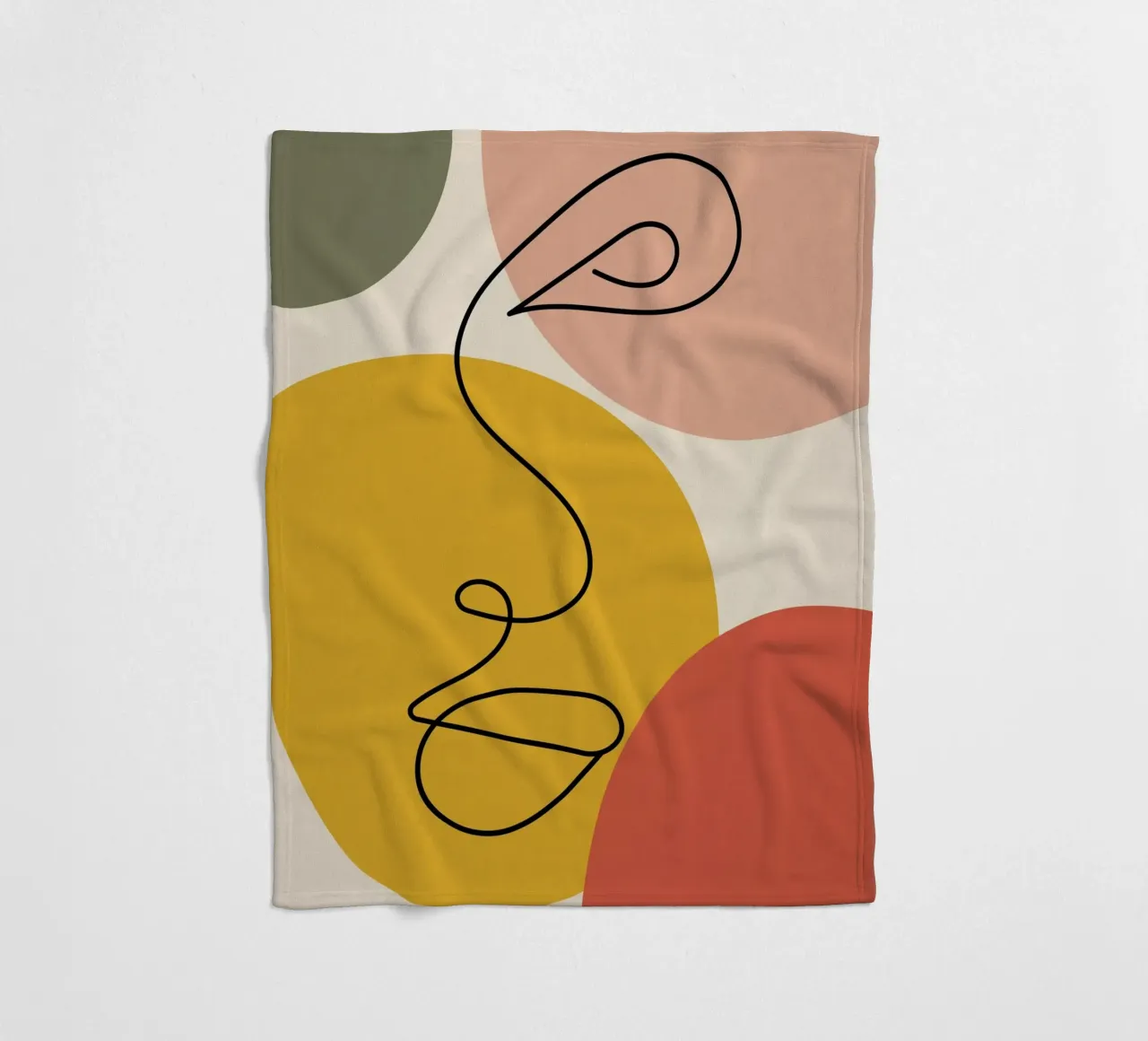 Continuous black line and colors coperta in pile da LisaArtes