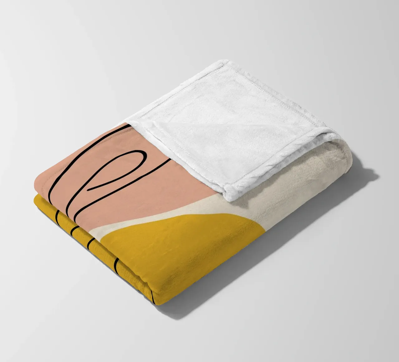 Continuous black line and colors coperta in pile da LisaArtes