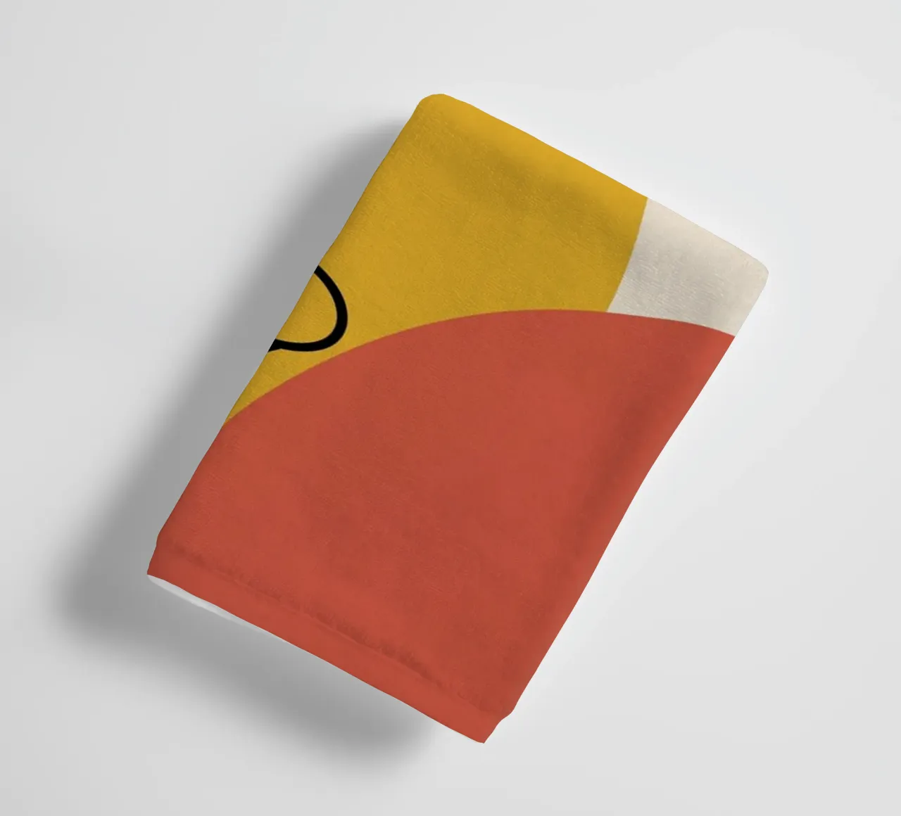 Continuous black line and colors towel by LisaArtes