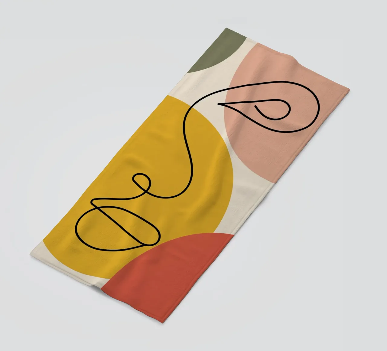 Continuous black line and colors telo mare da LisaArtes