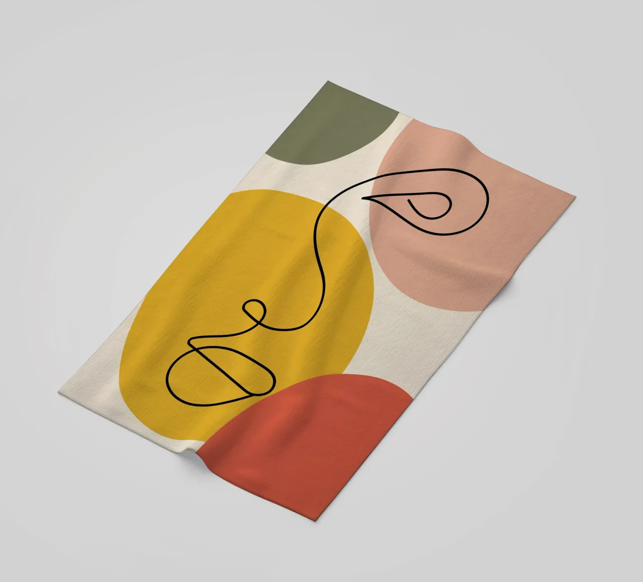 Continuous black line and colors telo mare da LisaArtes