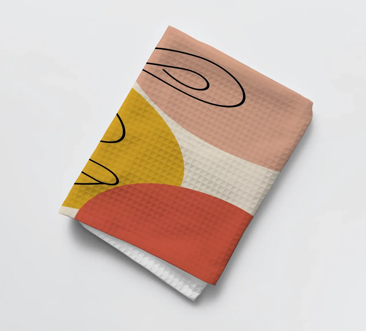 Continuous black line and colors canovaccio da cucina da LisaArtes