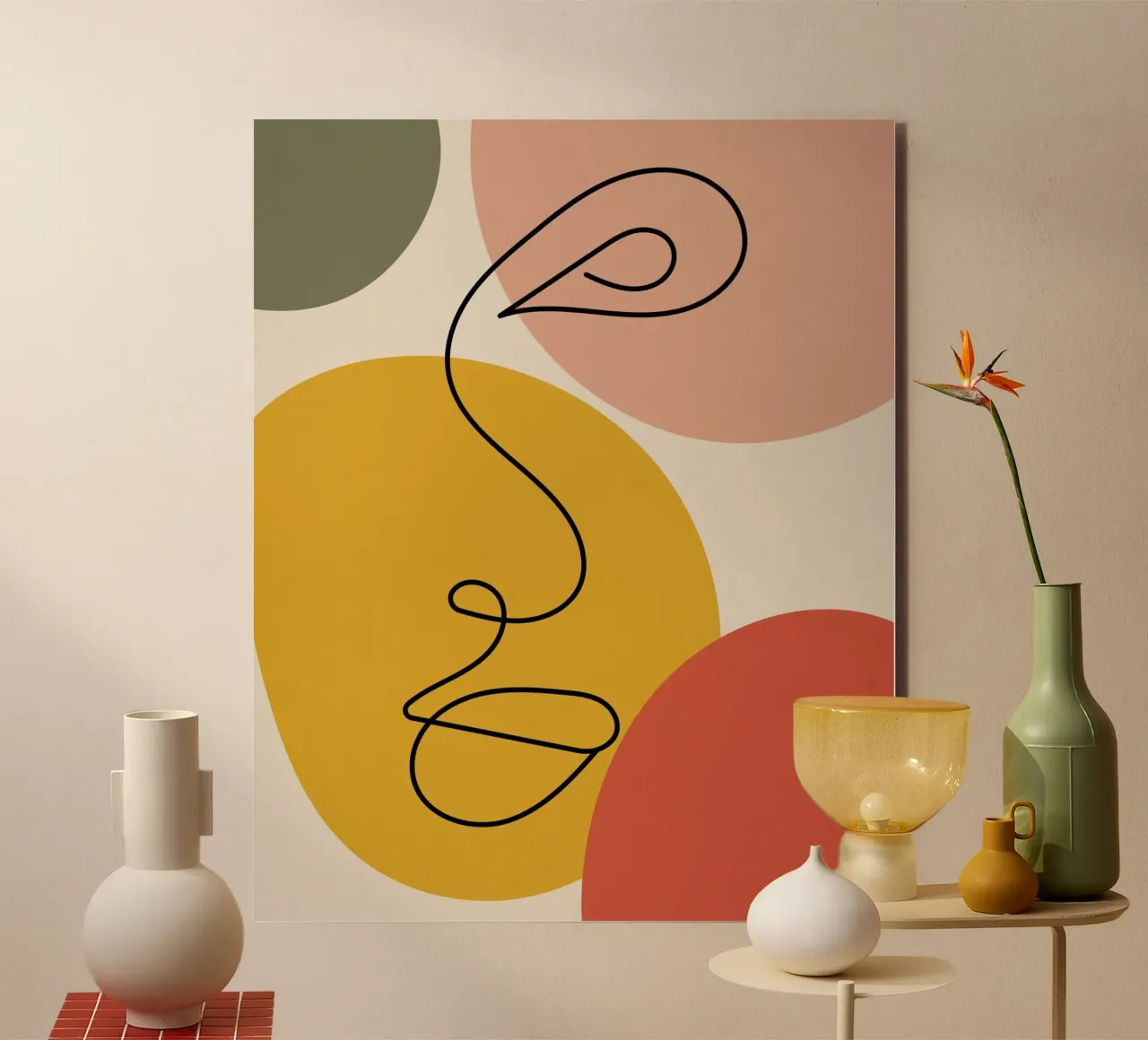 Continuous black line and colors alluminio dibond da LisaArtes