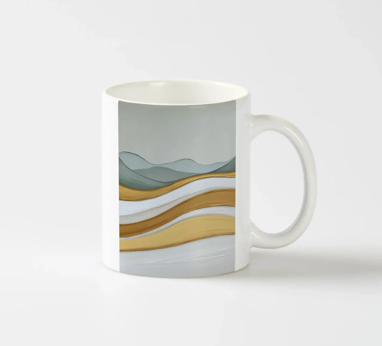Paesaggio astratto con colline tazza in ceramica da Imagine