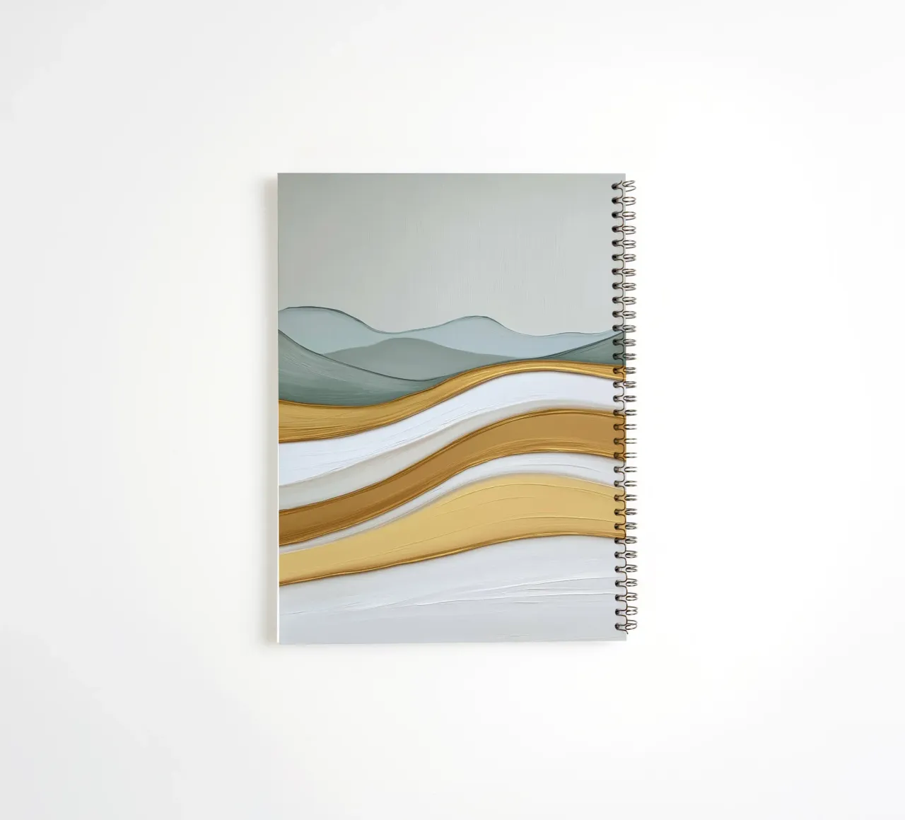 Abstract landscape with hills spiral notebook by Imagine