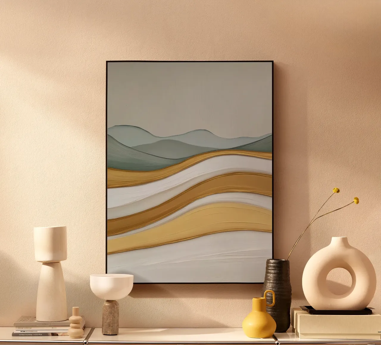 Paesaggio astratto con colline alluminio dibond da Imagine
