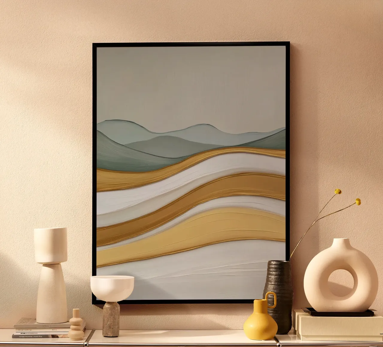 Paesaggio astratto con colline carta hahnemühle da Imagine
