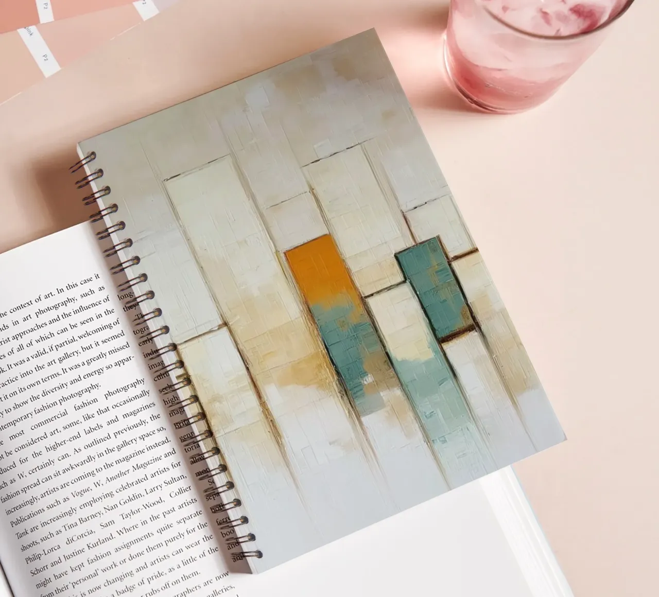 Abstract surfaces spiral notebook by Imagine