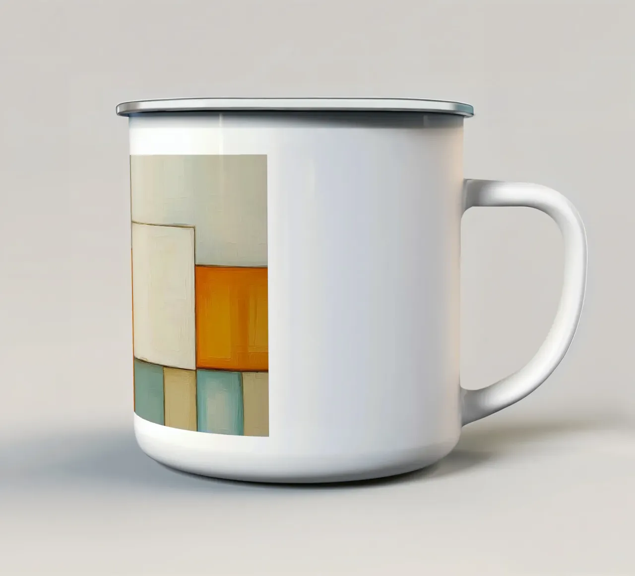 Più rettangoli astratti tazza in smalto da Imagine