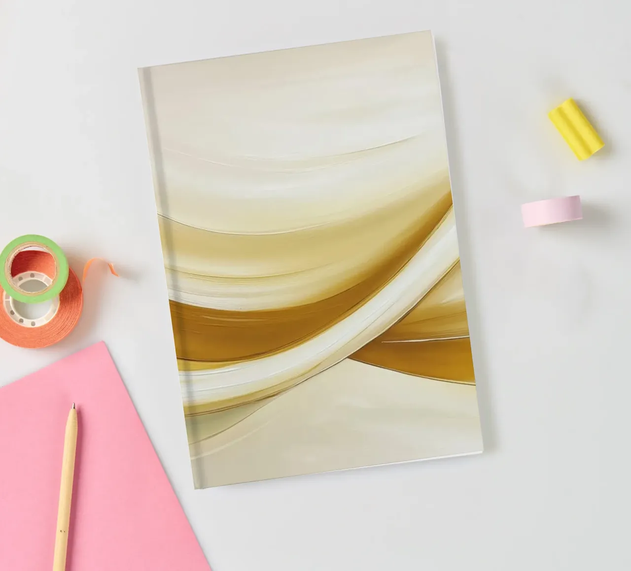 Golden wave notebook by Imagine