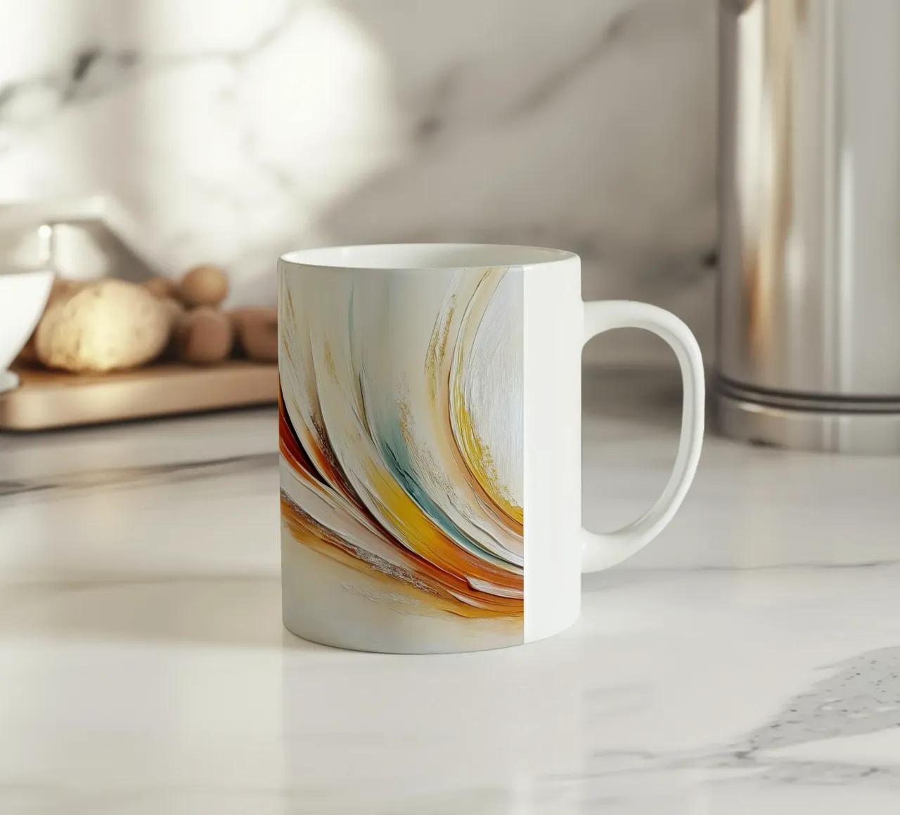 Forme astratte con colori primari tazza in ceramica da Imagine