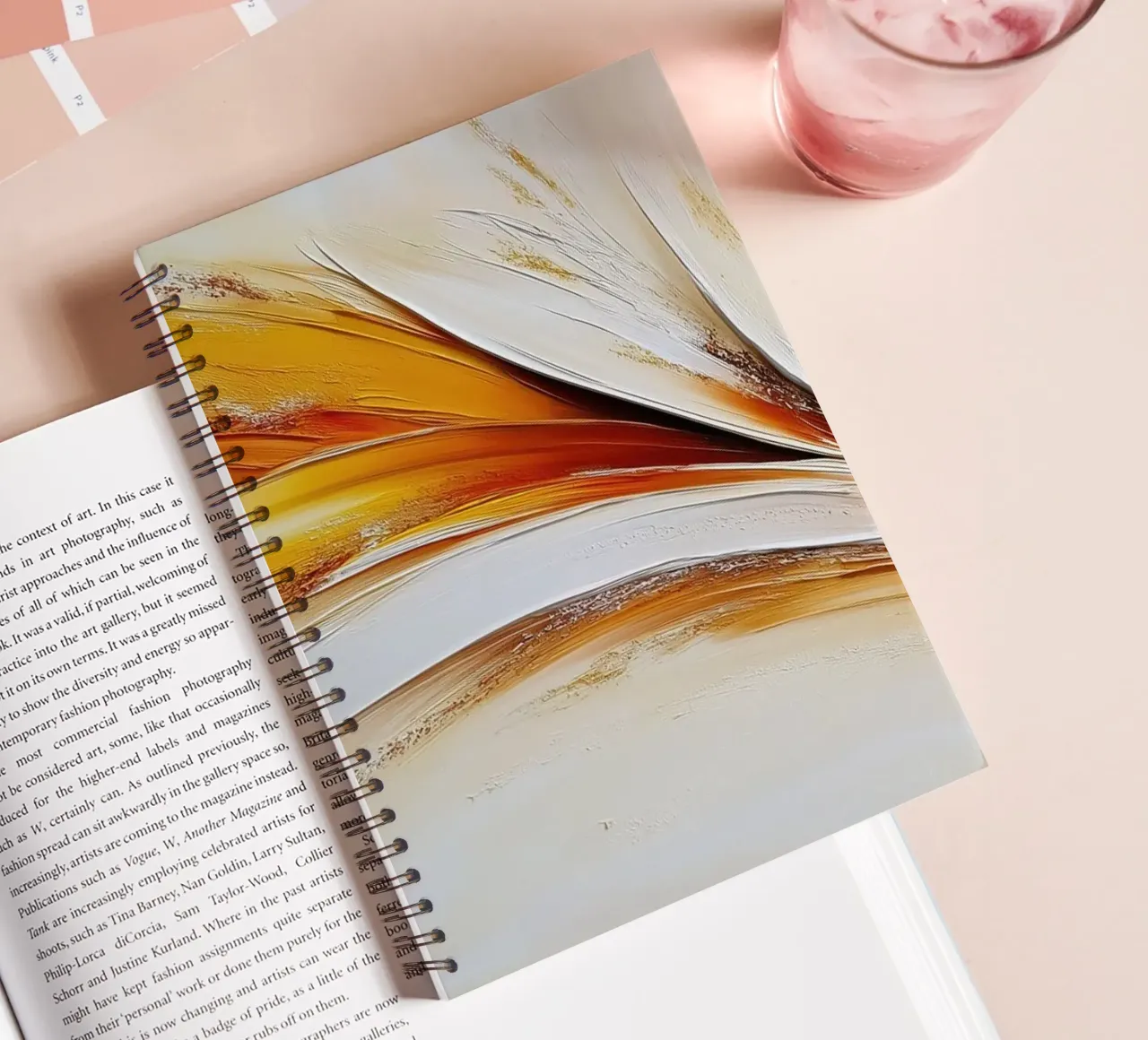 Abstract shapes in primary colours spiral notebook by Imagine