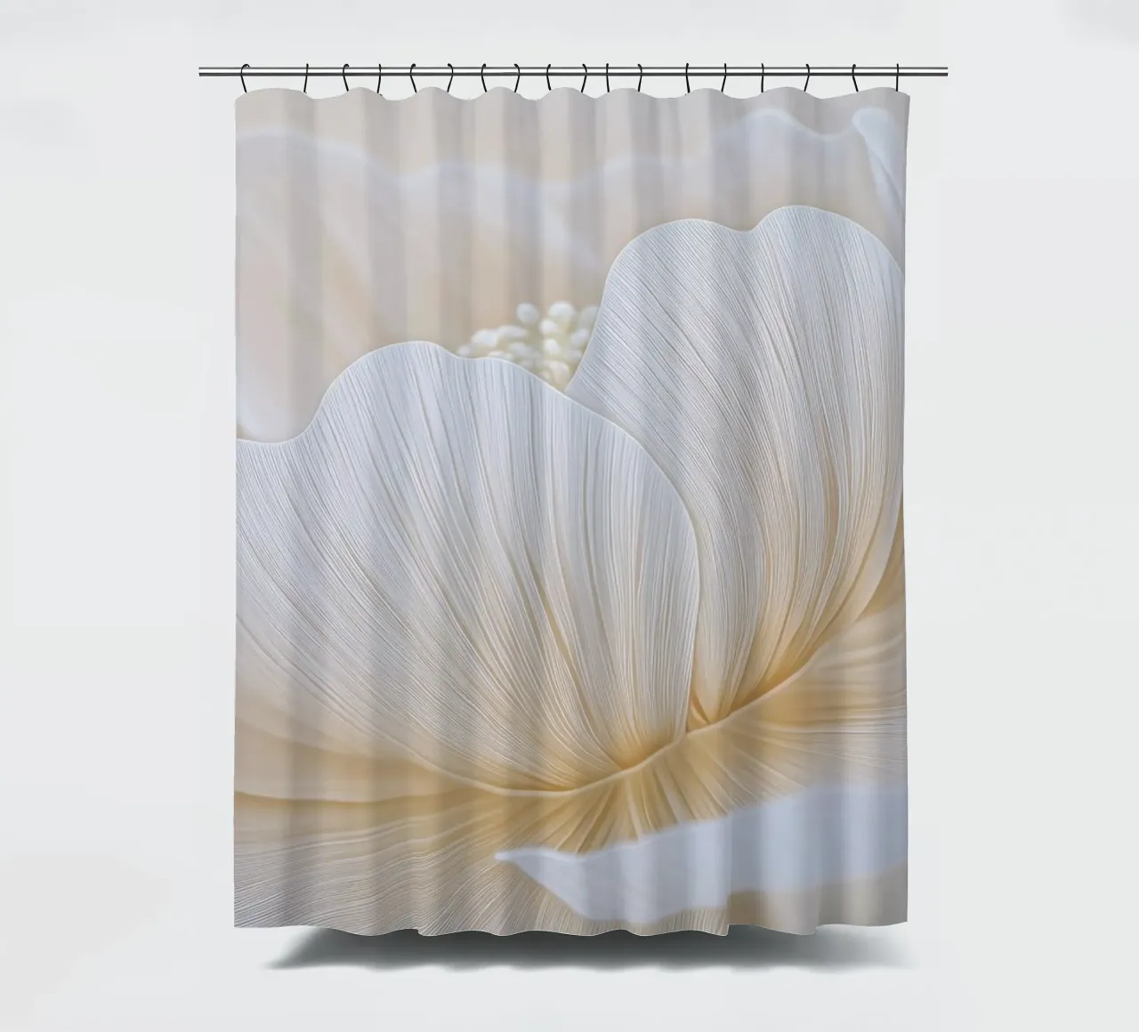 White flower shower curtain by Imagine