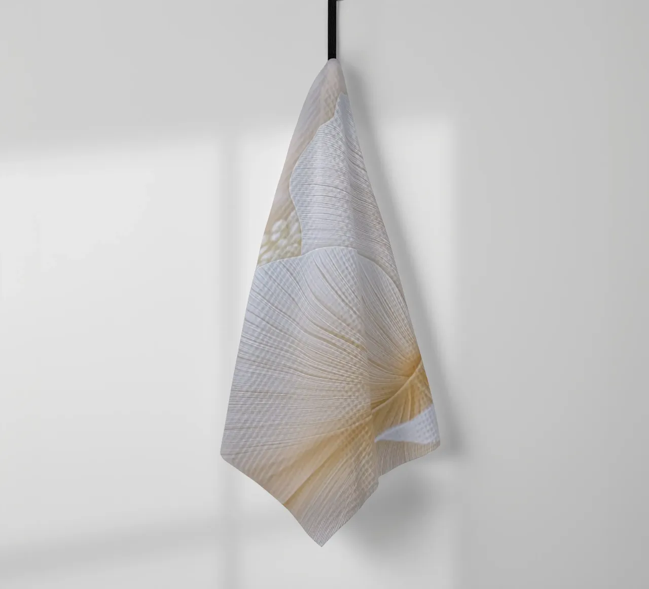 White flower tea towel by Imagine